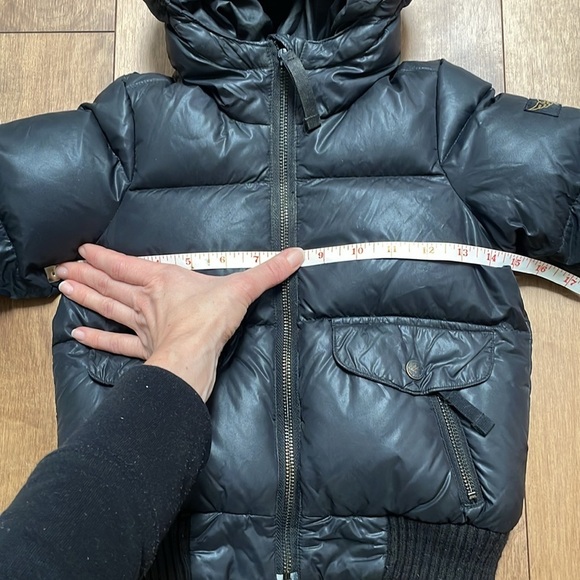 Finger In The Nose kids winter down puffer jacket coat 2/3 years black hood - Picture 8 of 12